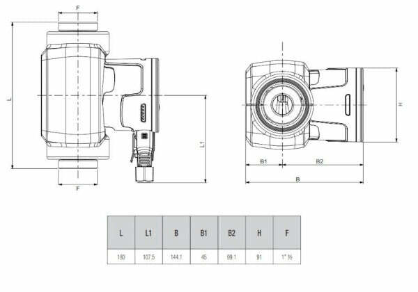 Dab Evosta 3 80/180 1" circolatore elettronico attacchi 1"1/2 modello fuori produzione 60185505