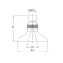 Soffione Normale I00062 Bossini 81 mm con snodo 1/2" F ad un getto