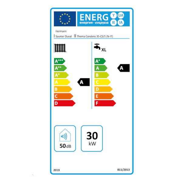 Caldaia a condensazione combinata Thema Condens 35 CS/1 Hermann 0010025152 da 35 kW