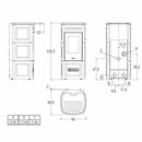 Piazzetta P230 C stufa a pellet 11 kW scarico posteriore