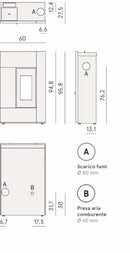Cadel Spirit 5 stufa Pellet Air ermetica 5,2 KW