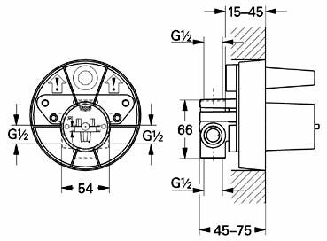 Grohe corpo incasso 1/2" per miscelatore monocomando