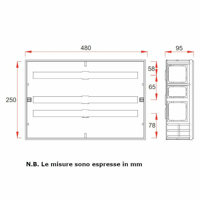 Cassetta d'ispezione TUTTO 7450 Far Rubinetterie 48x25x8 cm