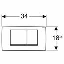 Geberit Twinline30 placca di comando bianco cromato