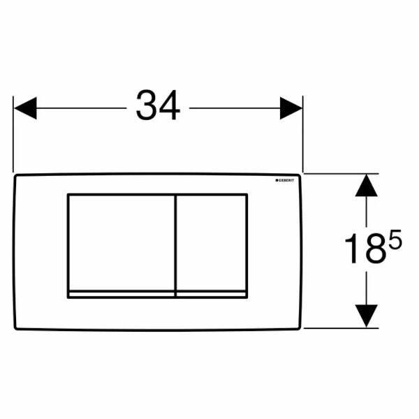 Geberit Twinline30 placca di comando bianco cromato