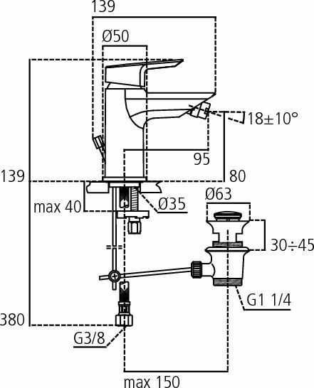Ideal Standard Ceramix miscelatore bidet monocomando cromo A6545AA