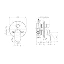 Miscelatore doccia incasso Ceralife O BE023AA Ideal Standard con deviatore e corpo incasso