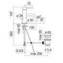 Nobili Acquerelli miscelatore lavabo cromato