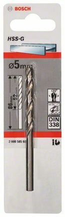 Bosch punta per metallo HSS-G, DIN 338 5 x 52 x 86 mm - 1 pezzo