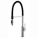 Miscelatore lavello cucina Paffoni Light LIG179CRNO cromo nero con doccia