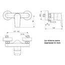 Miscelatore esterno doccia Ceramix A6546AA Ideal Standard senza doccetta e flessibile