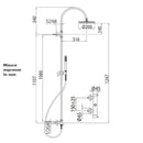 Colonna doccia Oki L02497 Bossini con miscelatore, doccetta e soffione