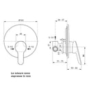Miscelatore ad incasso doccia Alpha A7184AA Ideal Standard SENZA deviatore