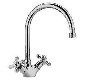 Paffoni Iris-Viola mix lavello monoforo con canna ombrello bronzo