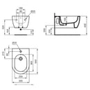 Bidet sospeso monoforo Blend Curve T3750V1 Ideal Standard bianco seta opaco