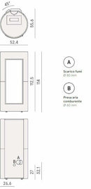 Cadel Shell 9 PS stufa Pellet Air ermetica 9,1 KW