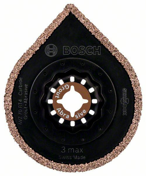 Bosch AVZ 70 RT lama RIFF per rimozione malta in metallo duro 3Max, 70 mm