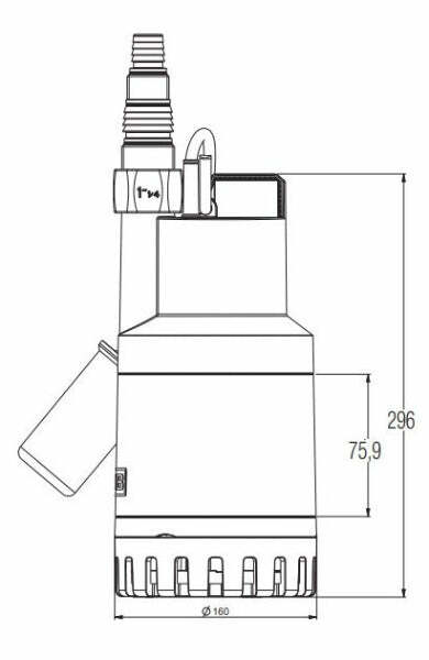 Dab NOVA UP 300 M-A pompa sommergibile drenaggio automatica con galleggiante 0.21 kW
