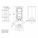 Piazzetta E900 M stufa a legna 13 kW con forno