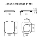 Sedile originale i.life S T473601 Ideal Standard chiusura normale