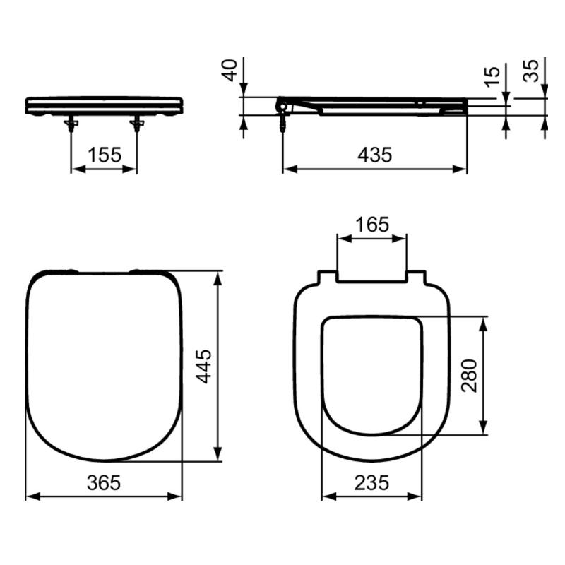 Ideal Standard J523201 sedile originale bianco per Ceramica Dolomite Gemma 2