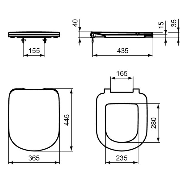 Ideal Standard copriwater originale J523201 per Ceramica Dolomite Gemma 2 bianco europeo