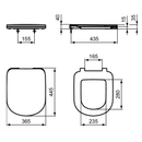 Ideal Standard copriwater originale J523201 per Ceramica Dolomite Gemma 2 bianco europeo