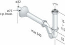 OMP Robot sifone a S per lavabo e bidet 1"1/4 x 32 mm