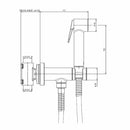 Paloma E37005 kit miscelatore doccetta igienica e flessibile 125 cm cromo