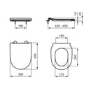 Sedile slim a sandwich I.LIFE O T572301 Ideal Standard chiusura tradizionale bianco lucido