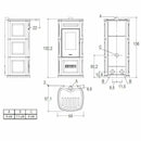 Piazzetta P230 C W/B TOP stufa a pellet 11 kW scarico superiore e basamento