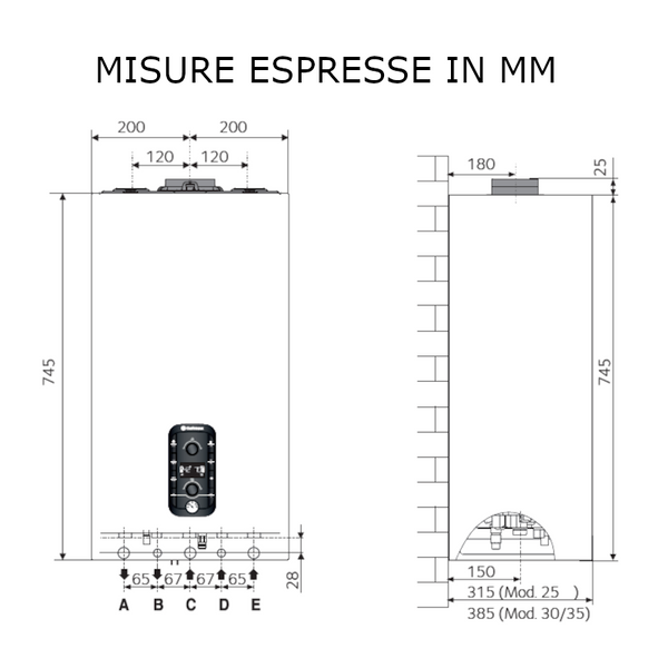 Sistema ibrido Mira Advance Hybrid Link R32 30/120 con caldaia 30 e pompa di calore Chaffoteaux