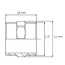 Raccordo Nipples filettato OT5520 Frabo 1/2" x 1/2" MM