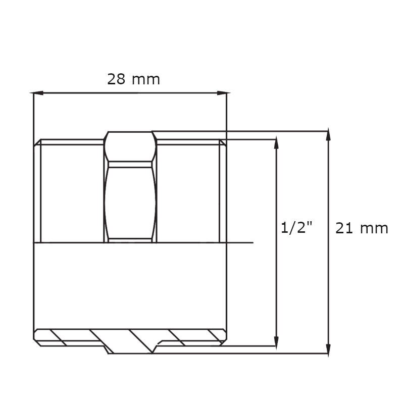 Raccordo Nipples filettato OT5520 Frabo 1/2" x 1/2" MM