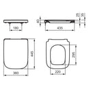 Ideal Standard i.life A copriwater originale a chiusura normale avvolgente bianco europeo T453001
