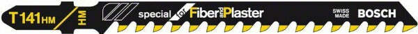 Bosch Special for Fiber and Plaster T 141 HM lama per seghetto alternativo, set 3 pezzi