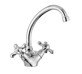 Paffoni lavabo monoforo girevole bianco-oro