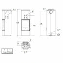 Piazzetta E924 H BCS stufa a legna scarico superiore base rotante