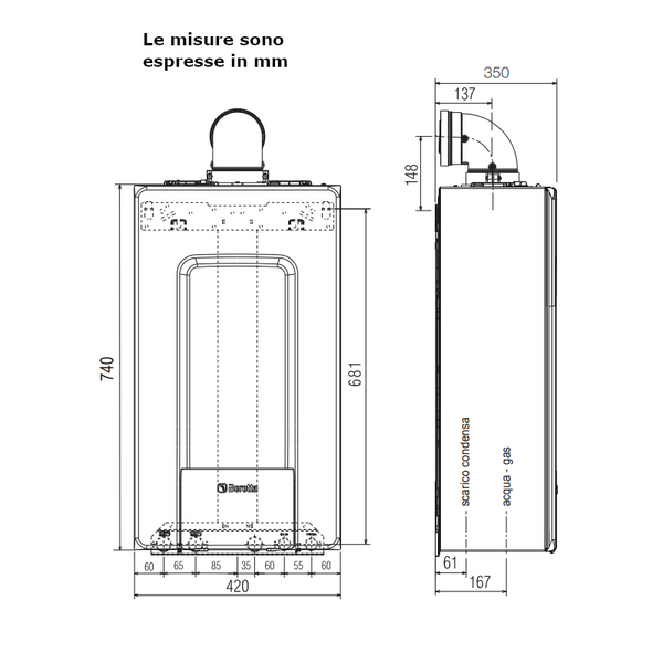Beretta Mynute X 30R caldaia a condensazione solo riscaldamento 29 kW