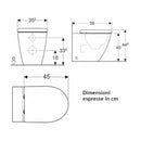 Geberit iCon Square vaso a pavimento a cacciata con sedile