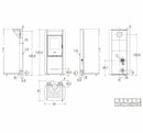 Piazzetta E228 M stufa ibrida 8,2 KW con bocchetta frontale e scarico posteriore