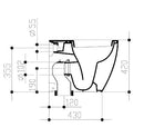 Ideal Standard 21 Vaso a terra filo parete con sedile soft