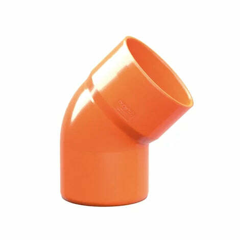 Curva PVC speciale 45 gradi, diametro 100 mm