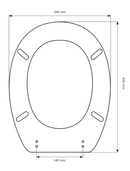 Colbam sedile compatibile con Pozzi Ginori - Piemonte - bianco