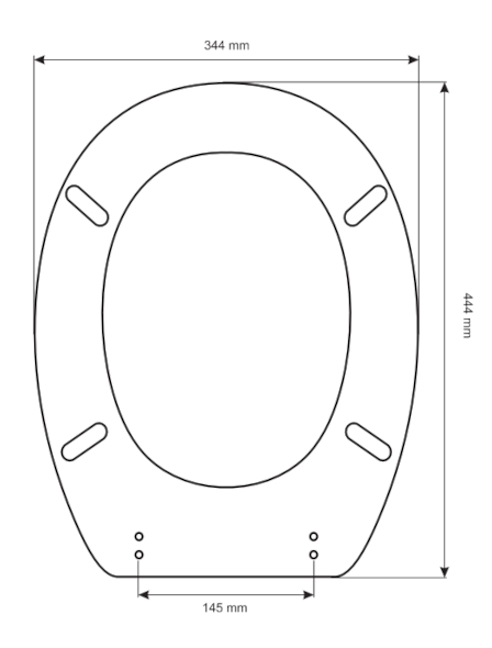 Colbam sedile compatibile con Pozzi Ginori - Piemonte - bianco