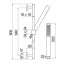 Nobili saliscendi con doccia monogetto cromato