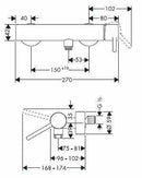 Hansgrohe Axor Starck miscelatore doccia esterno cromo