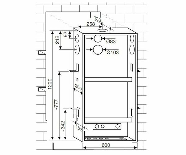 Bosch-Junkers Accessorio 978 guscio per caldaie ad incasso