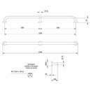 Thermomat M120-I maniglione di sicurezza lineare 120 cm bianco