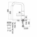 Nobili Likid miscelatore lavabo LK00118/2CR con bocca girevole cromato